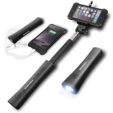 Bluetooth Selfie Stick With Power Bank & Torch