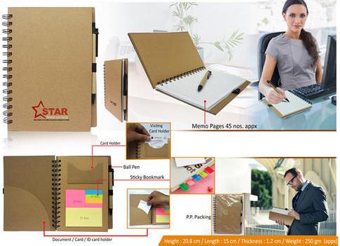 Eco Note Pad Sticky Pad With Pen 