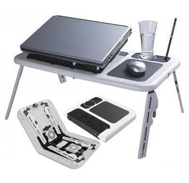 Portable Laptop Stand E Table With 2 USB Cooling Fans