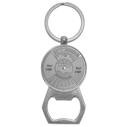 50 yrs Metal Calender Keychain With Opner