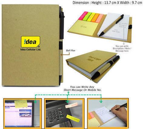 Eco Sticky Pad with Pen 