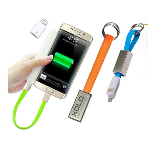 Mobile Charging USB Data Cable with Keyring 