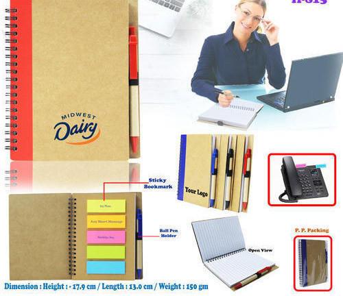 Eco Sticky Note Book with Ball Pen 