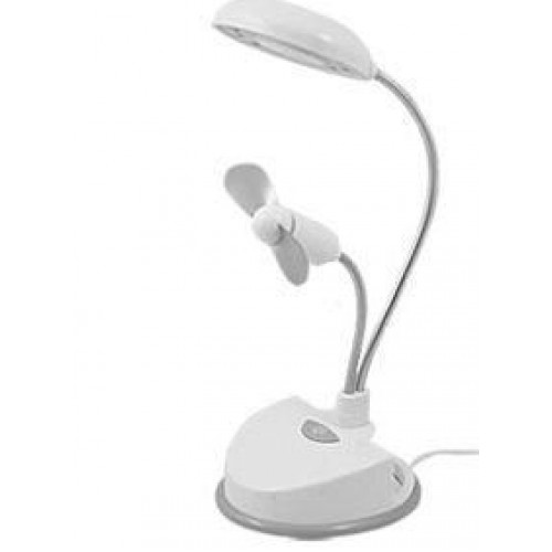 Flexible USB Desk Lamp With Fan