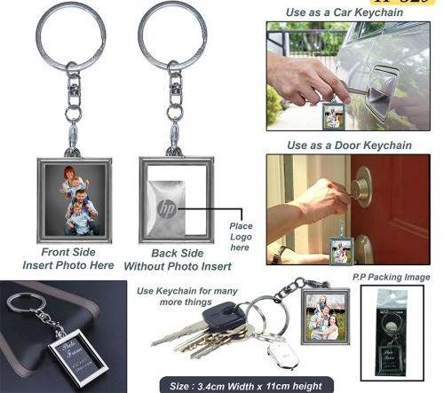 Photo Frame Metal Keychain